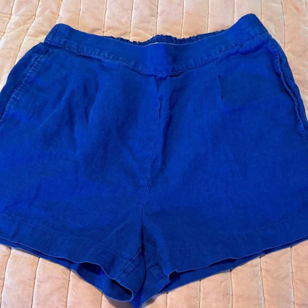 Madewell Blue Linen Women's Shorts